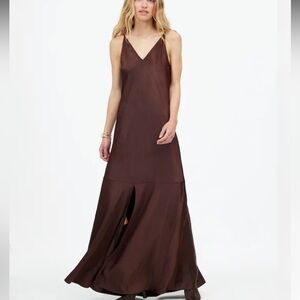 Satin Sleeveless Maxi Slip Dress
